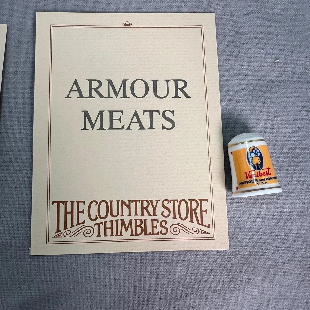 Franklin Mint Country Store Advertising Porcelain Thimbles Cards Vintage 80s Lot
